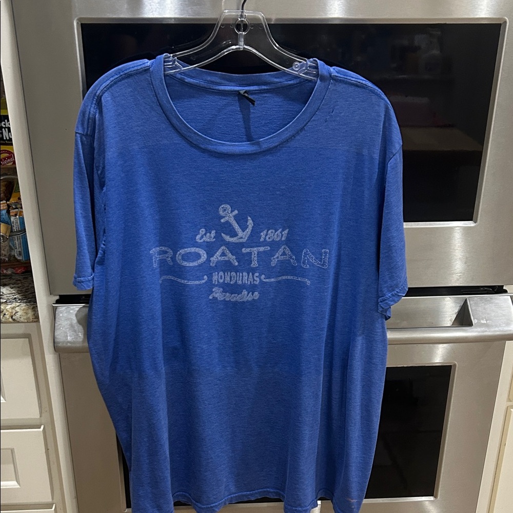 Blue Graphic Roatan Tee 2XL